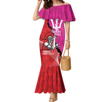 Barbados and Trinbago Cricket Personalized Family Matching Mermaid Dress and Hawaiian Shirt Royals Knight Riders Together - Wonder Print Shop