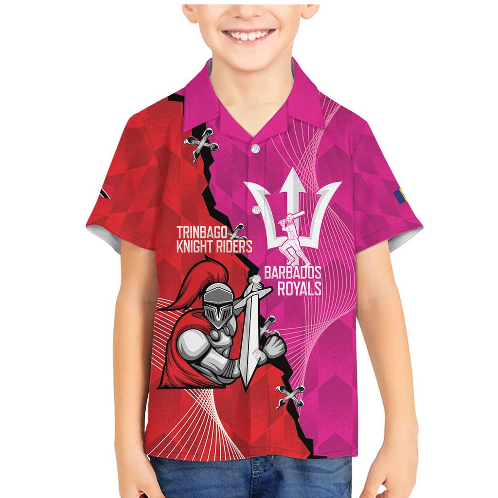 Barbados and Trinbago Cricket Personalized Family Matching Mermaid Dress and Hawaiian Shirt Royals Knight Riders Together - Wonder Print Shop