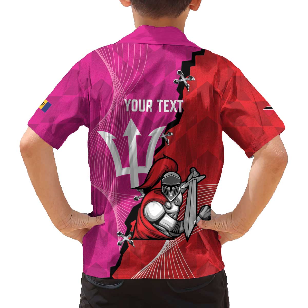 Barbados and Trinbago Cricket Personalized Family Matching Off The Shoulder Long Sleeve Dress and Hawaiian Shirt Royals Knight Riders Together - Wonder Print Shop