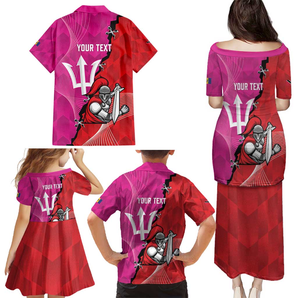 Barbados and Trinbago Cricket Personalized Family Matching Puletasi and Hawaiian Shirt Royals Knight Riders Together - Wonder Print Shop