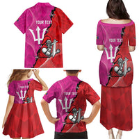 Barbados and Trinbago Cricket Personalized Family Matching Puletasi and Hawaiian Shirt Royals Knight Riders Together - Wonder Print Shop