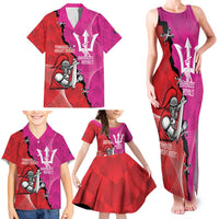 Barbados and Trinbago Cricket Personalized Family Matching Tank Maxi Dress and Hawaiian Shirt Royals Knight Riders Together - Wonder Print Shop