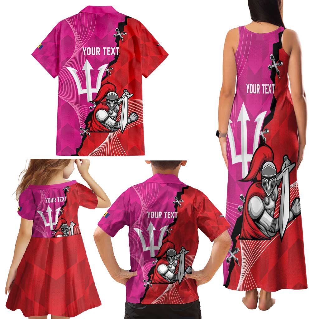 Barbados and Trinbago Cricket Personalized Family Matching Tank Maxi Dress and Hawaiian Shirt Royals Knight Riders Together - Wonder Print Shop