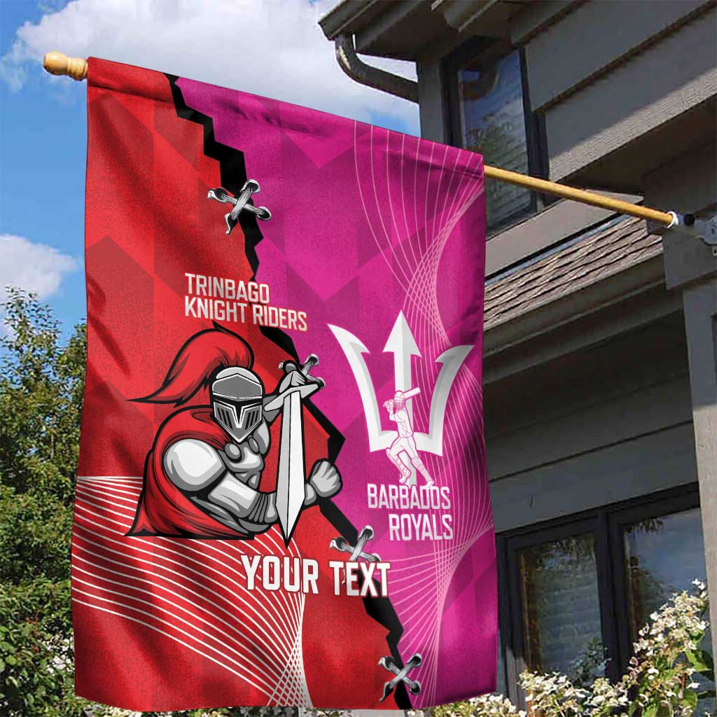 Barbados and Trinbago Cricket Personalized Garden Flag Royals Knight Riders Together - Wonder Print Shop