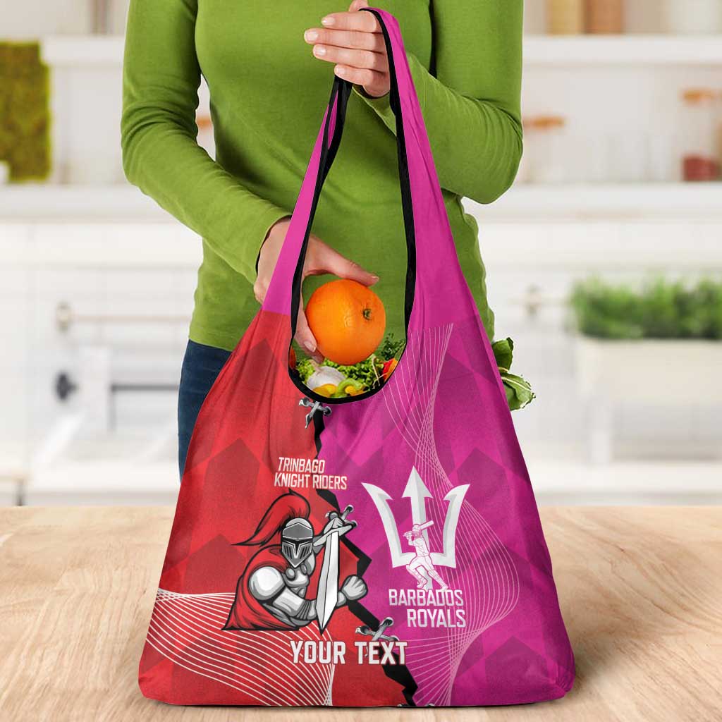 Barbados and Trinbago Cricket Personalized Grocery Bag Royals Knight Riders Together - Wonder Print Shop