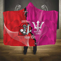 Barbados and Trinbago Cricket Personalized Hooded Blanket Royals Knight Riders Together - Wonder Print Shop