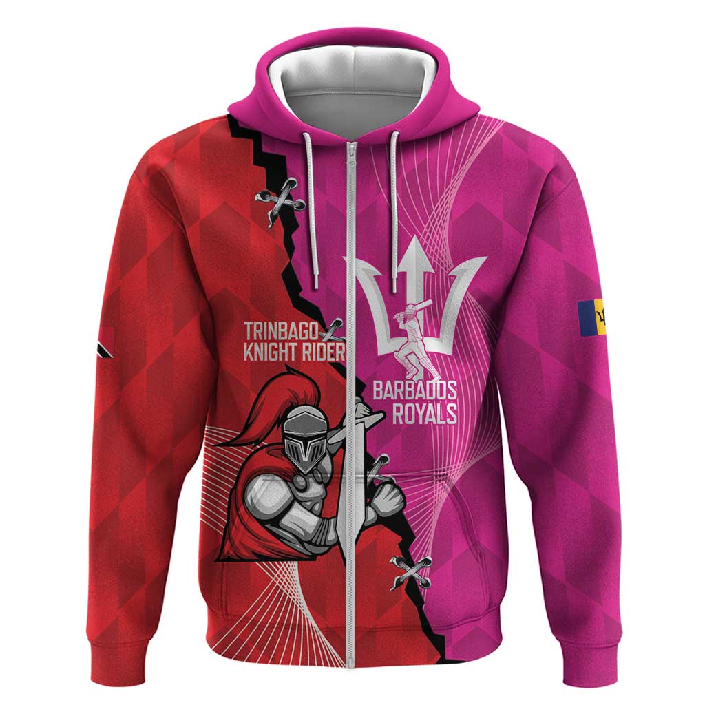 Barbados and Trinbago Cricket Personalized Hoodie Royals Knight Riders Together - Wonder Print Shop