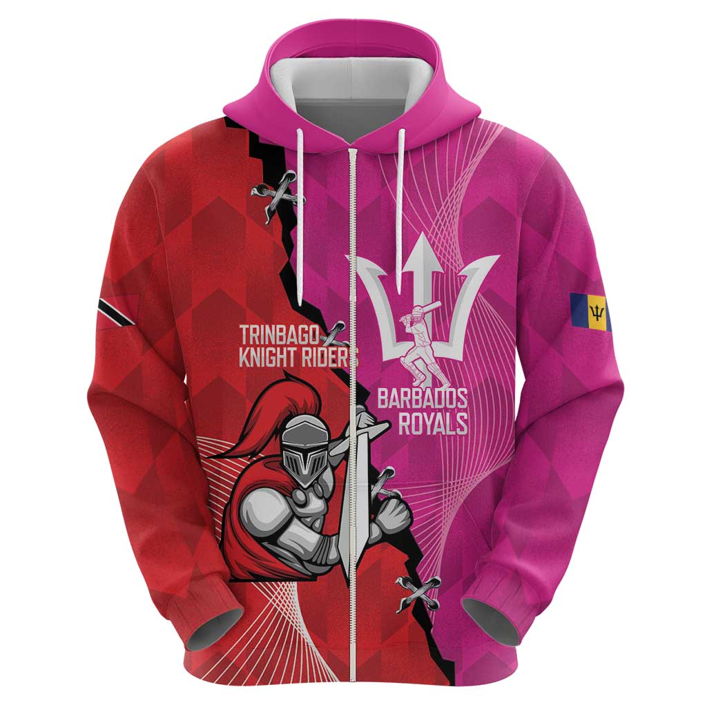 Barbados and Trinbago Cricket Personalized Hoodie Royals Knight Riders Together - Wonder Print Shop