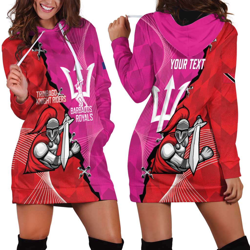 Barbados and Trinbago Cricket Personalized Hoodie Dress Royals Knight Riders Together - Wonder Print Shop