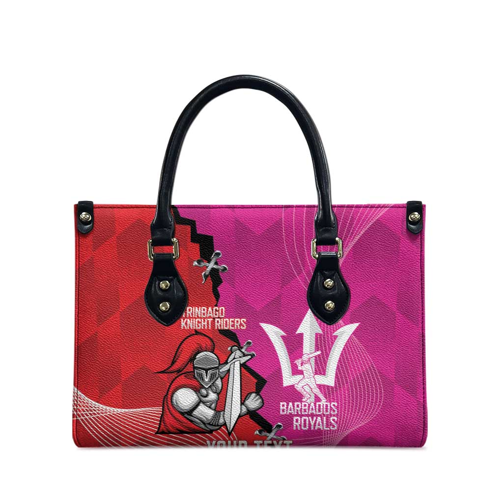 Barbados and Trinbago Cricket Personalized Leather Bag Royals Knight Riders Together - Wonder Print Shop