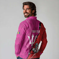 Barbados and Trinbago Cricket Personalized Long Sleeve Polo Shirt Royals Knight Riders Together - Wonder Print Shop