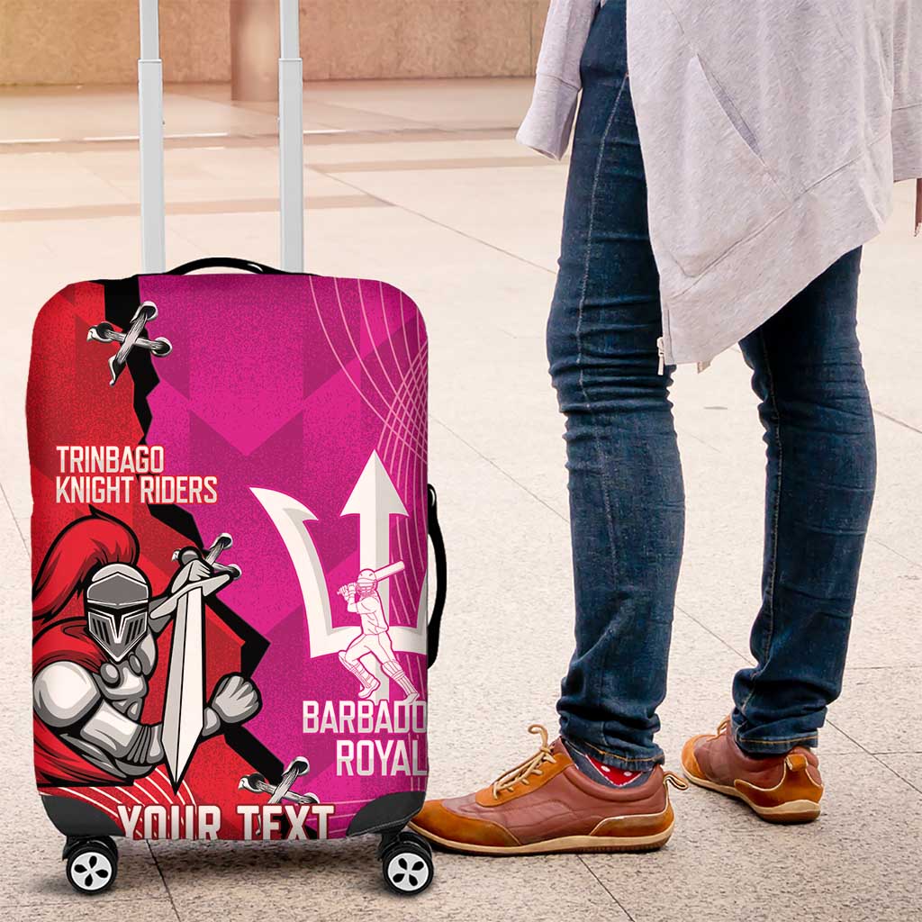 Barbados and Trinbago Cricket Personalized Luggage Cover Royals Knight Riders Together - Wonder Print Shop