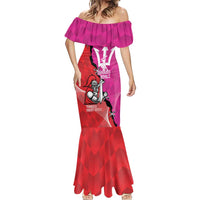 Barbados and Trinbago Cricket Personalized Mermaid Dress Royals Knight Riders Together - Wonder Print Shop