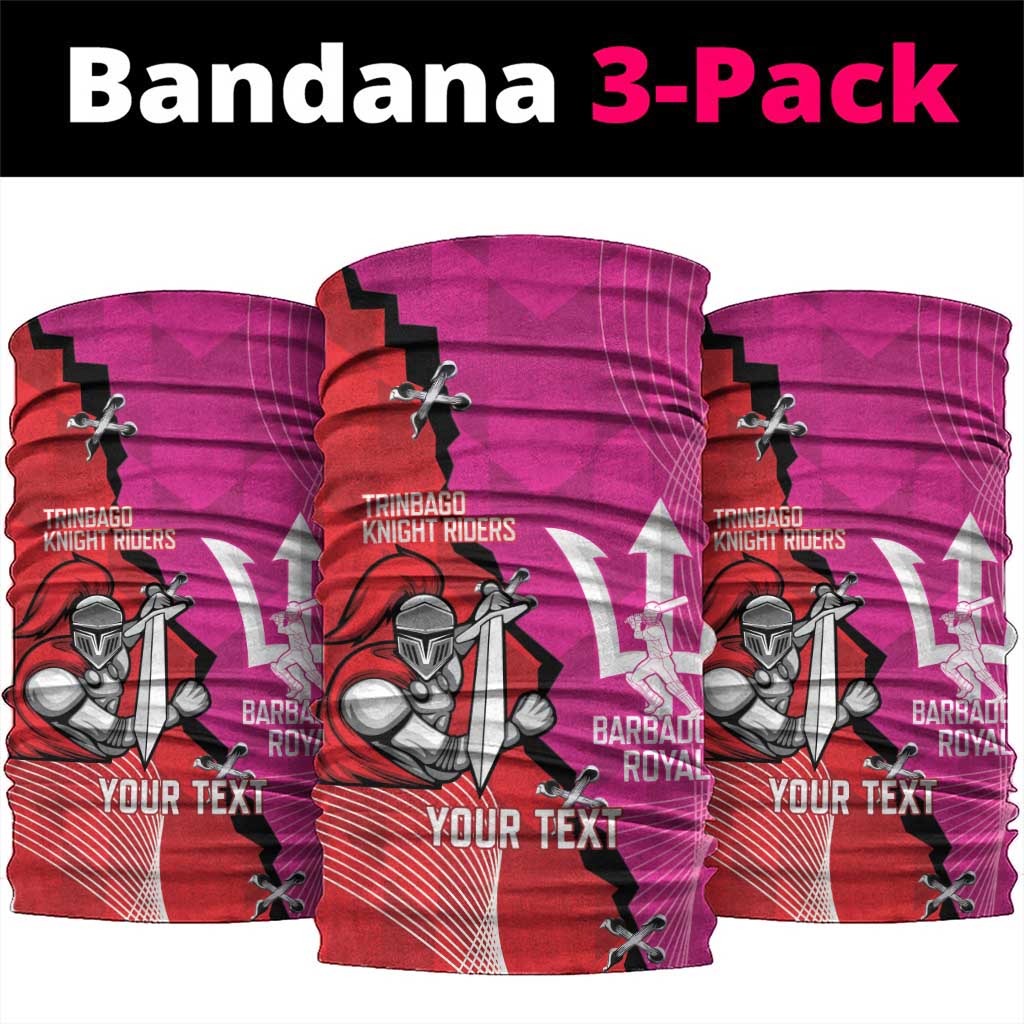 Barbados and Trinbago Cricket Personalized Neck Gaiter Royals Knight Riders Together - Wonder Print Shop