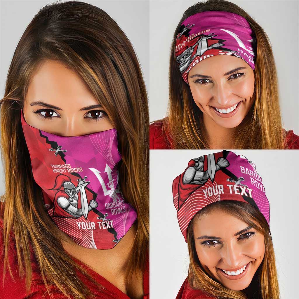 Barbados and Trinbago Cricket Personalized Neck Gaiter Royals Knight Riders Together - Wonder Print Shop