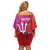 Barbados and Trinbago Cricket Personalized Off Shoulder Short Dress Royals Knight Riders Together - Wonder Print Shop