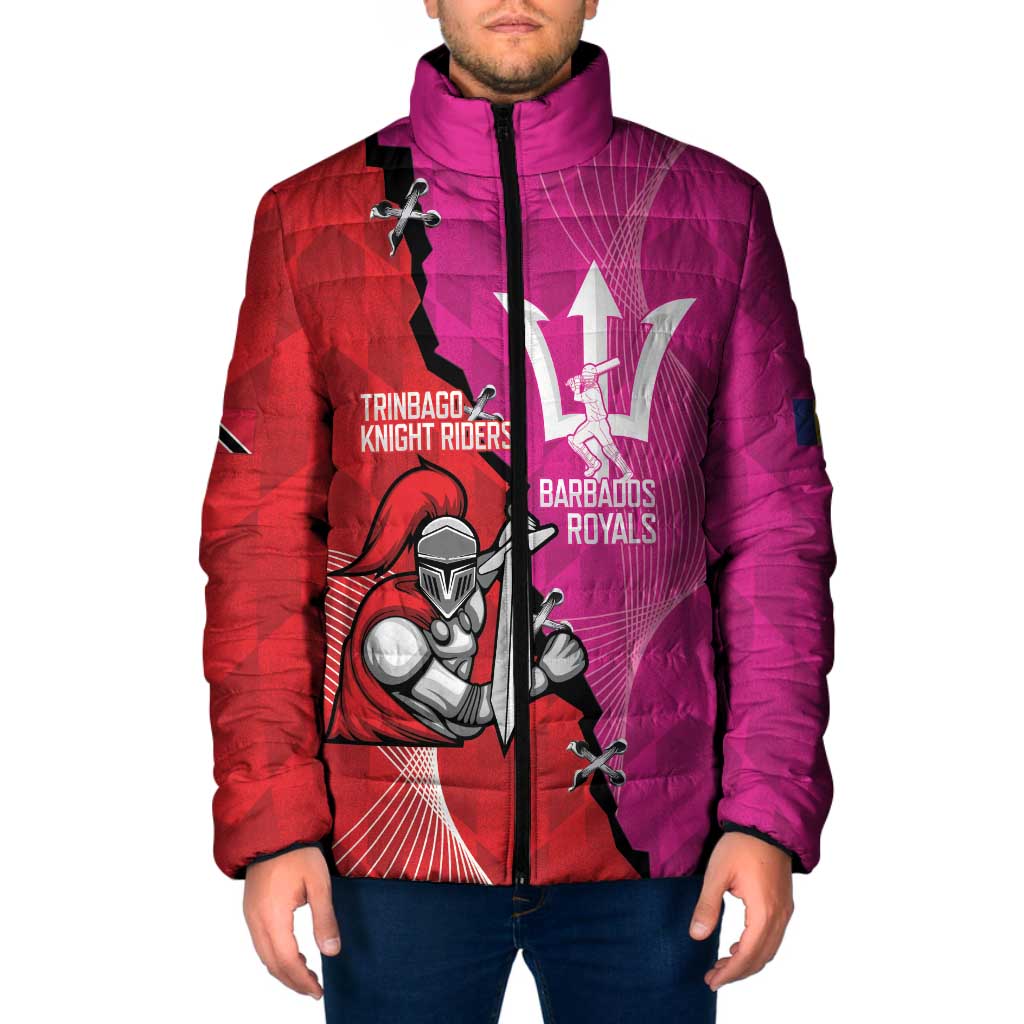 Barbados and Trinbago Cricket Personalized Padded Jacket Royals Knight Riders Together - Wonder Print Shop
