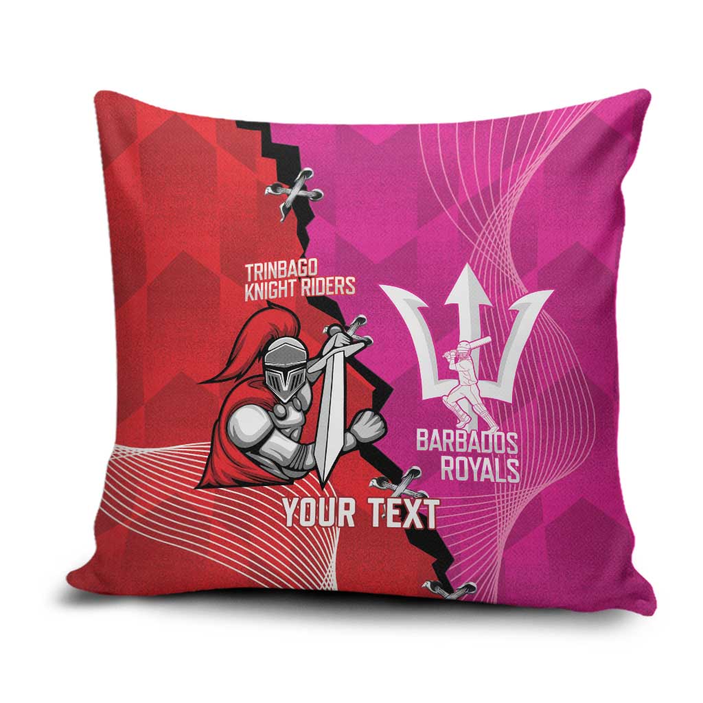 Barbados and Trinbago Cricket Personalized Pillow Cover Royals Knight Riders Together - Wonder Print Shop
