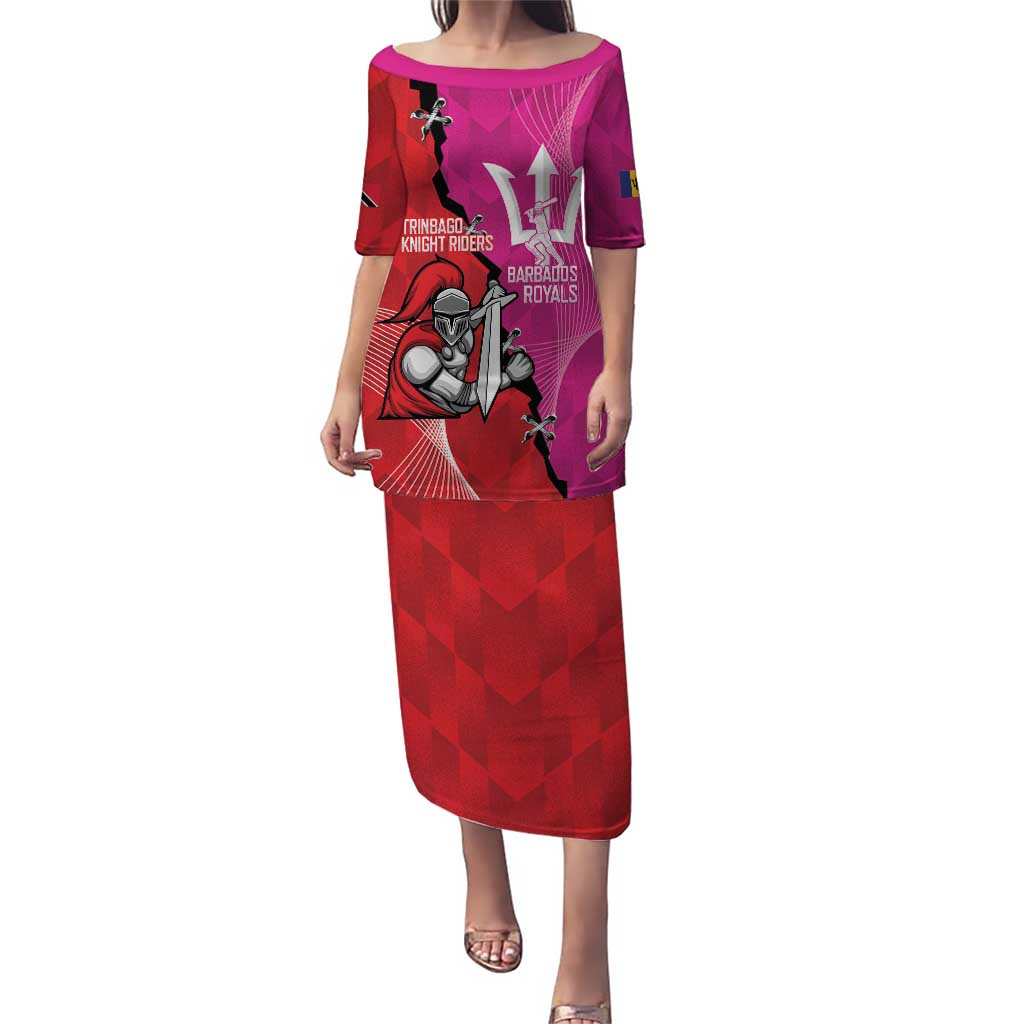 Barbados and Trinbago Cricket Personalized Puletasi Royals Knight Riders Together - Wonder Print Shop