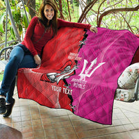 Barbados and Trinbago Cricket Personalized Quilt Royals Knight Riders Together - Wonder Print Shop