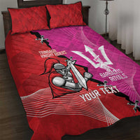 Barbados and Trinbago Cricket Personalized Quilt Bed Set Royals Knight Riders Together - Wonder Print Shop