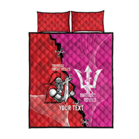 Barbados and Trinbago Cricket Personalized Quilt Bed Set Royals Knight Riders Together - Wonder Print Shop