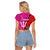 Barbados and Trinbago Cricket Personalized Raglan Cropped T Shirt Royals Knight Riders Together - Wonder Print Shop