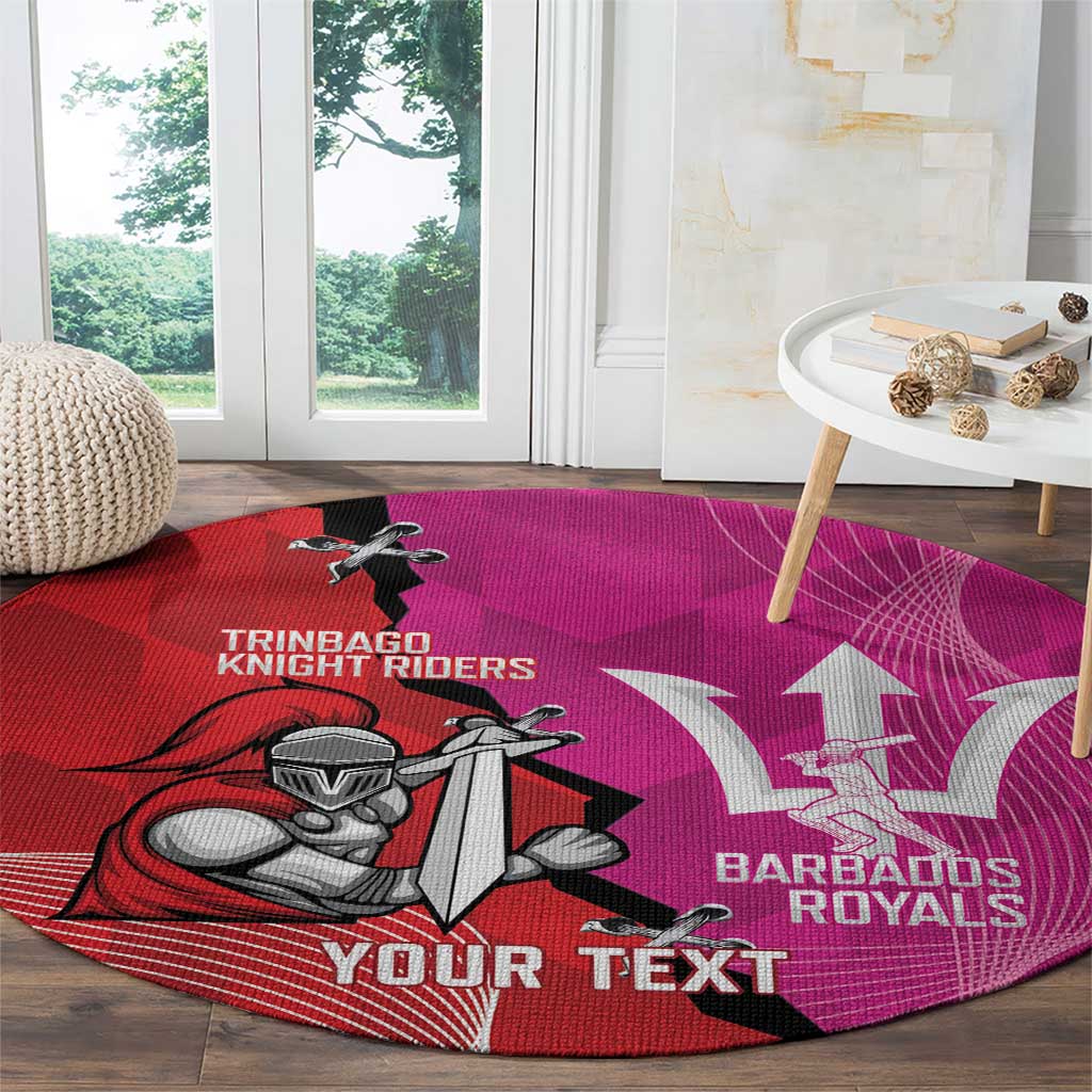 Barbados and Trinbago Cricket Personalized Round Carpet Royals Knight Riders Together - Wonder Print Shop