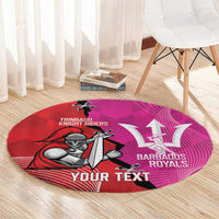Barbados and Trinbago Cricket Personalized Round Carpet Royals Knight Riders Together - Wonder Print Shop