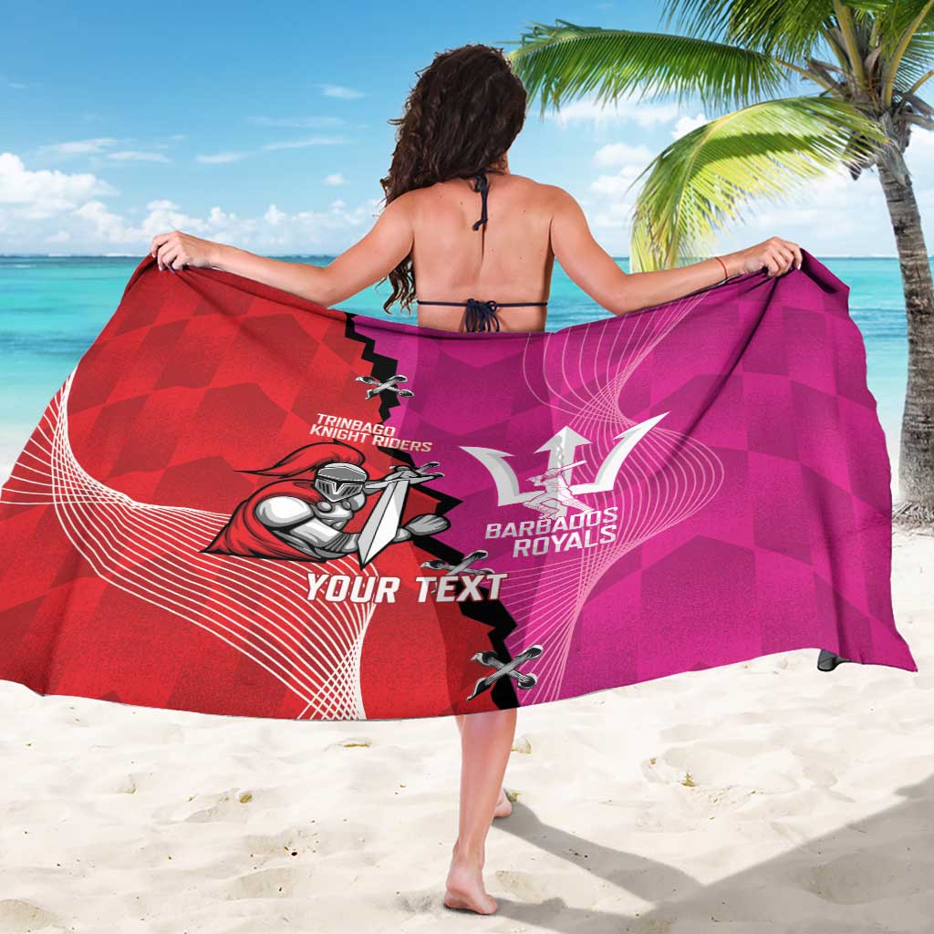 Barbados and Trinbago Cricket Personalized Sarong Royals Knight Riders Together - Wonder Print Shop