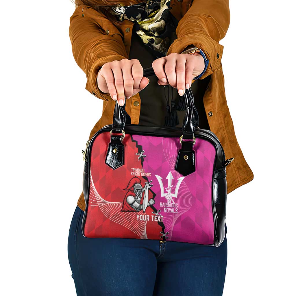 Barbados and Trinbago Cricket Personalized Shoulder Handbag Royals Knight Riders Together - Wonder Print Shop