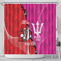 Barbados and Trinbago Cricket Personalized Shower Curtain Royals Knight Riders Together - Wonder Print Shop