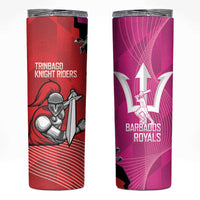 Barbados and Trinbago Cricket Skinny Tumbler Royals Knight Riders Together - Wonder Print Shop