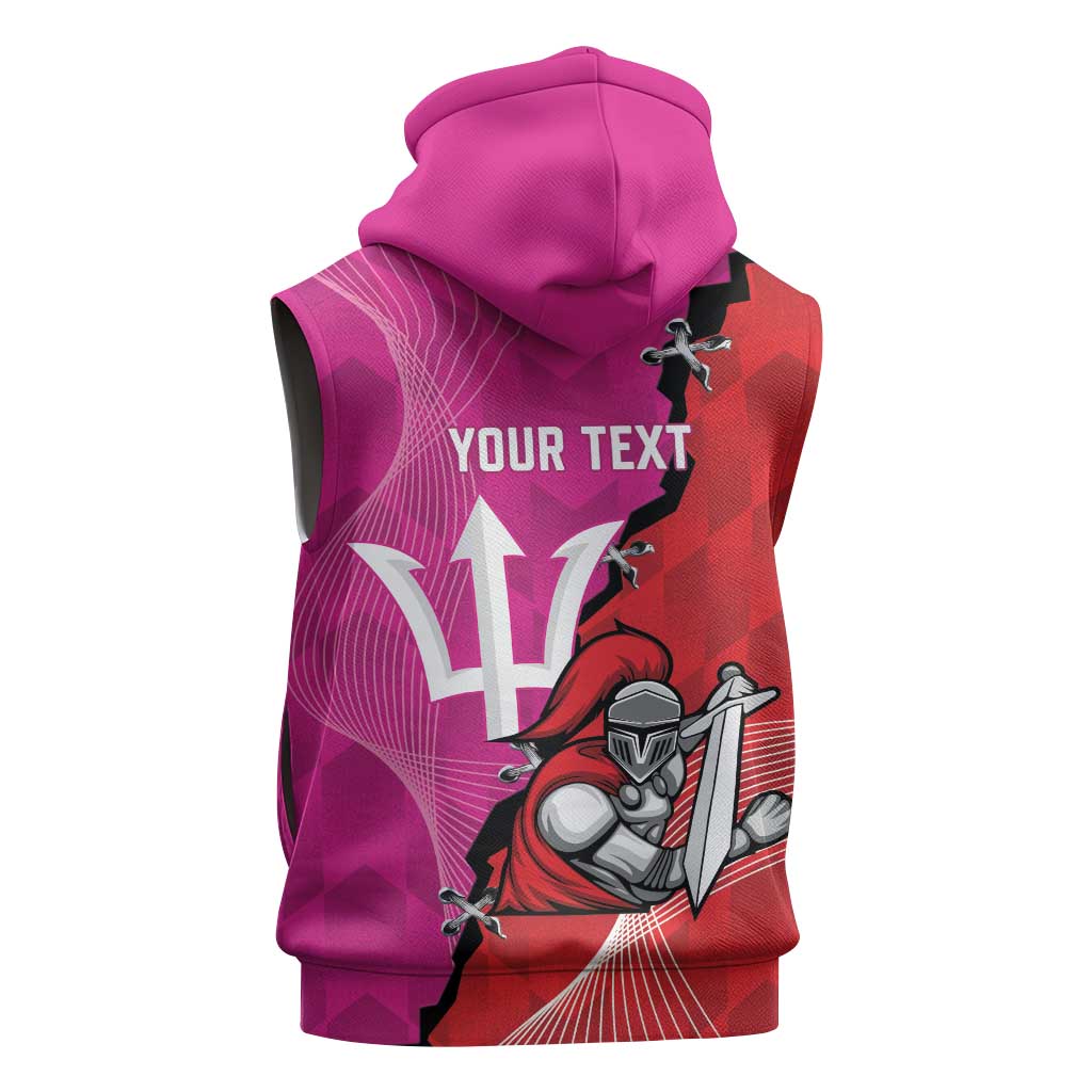 Barbados and Trinbago Cricket Personalized Sleeveless Hoodie Royals Knight Riders Together - Wonder Print Shop