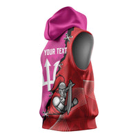 Barbados and Trinbago Cricket Personalized Sleeveless Hoodie Royals Knight Riders Together - Wonder Print Shop