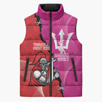 Barbados and Trinbago Cricket Personalized Sleeveless Puffer Jacket Royals Knight Riders Together - Wonder Print Shop