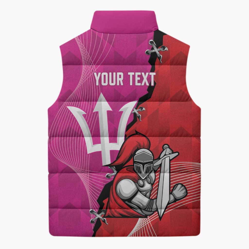 Barbados and Trinbago Cricket Personalized Sleeveless Puffer Jacket Royals Knight Riders Together - Wonder Print Shop