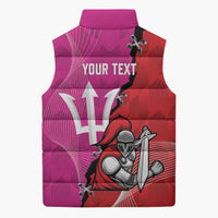 Barbados and Trinbago Cricket Personalized Sleeveless Puffer Jacket Royals Knight Riders Together - Wonder Print Shop