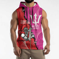 Barbados and Trinbago Cricket Personalized Sleeveless Zip Hoodie Royals Knight Riders Together - Wonder Print Shop