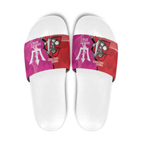 Barbados and Trinbago Cricket Personalized Slide Sandals Royals Knight Riders Together - Wonder Print Shop