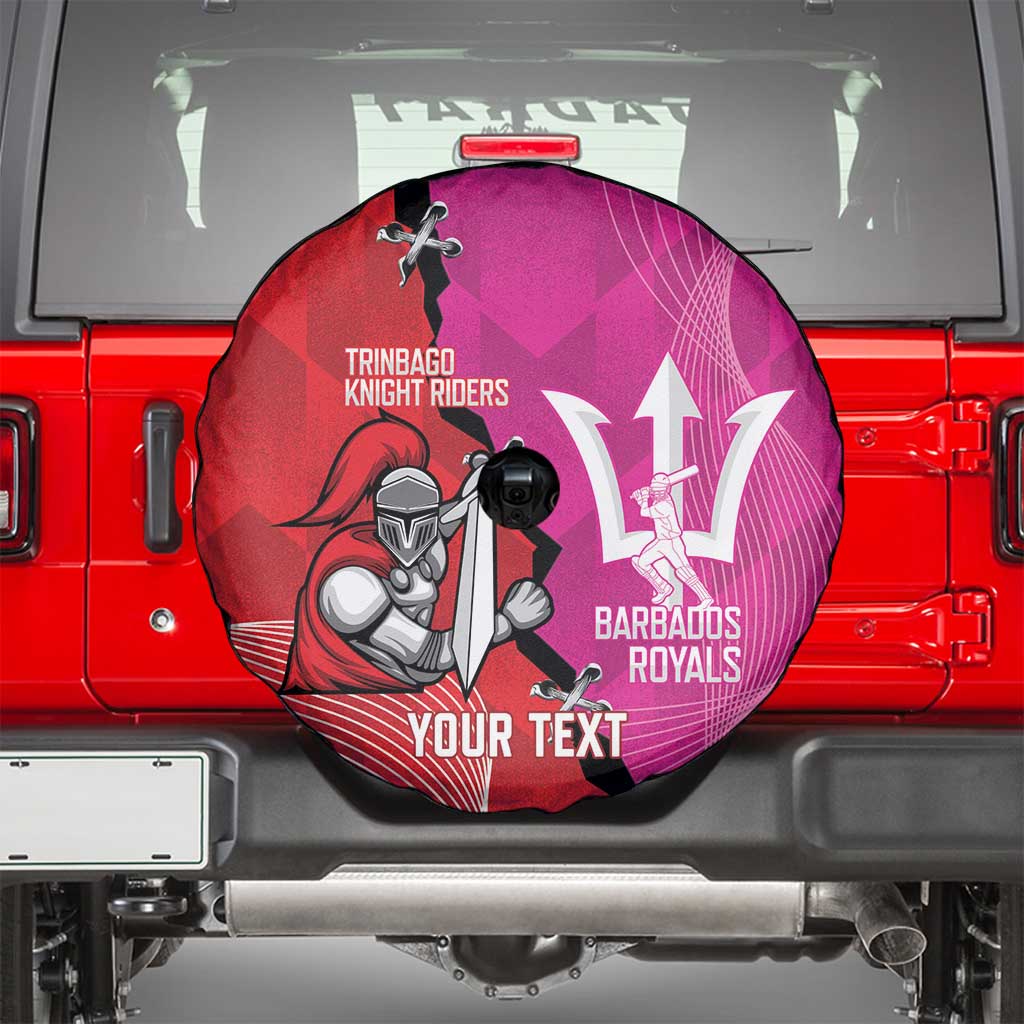 Barbados and Trinbago Cricket Personalized Spare Tire Cover Royals Knight Riders Together - Wonder Print Shop