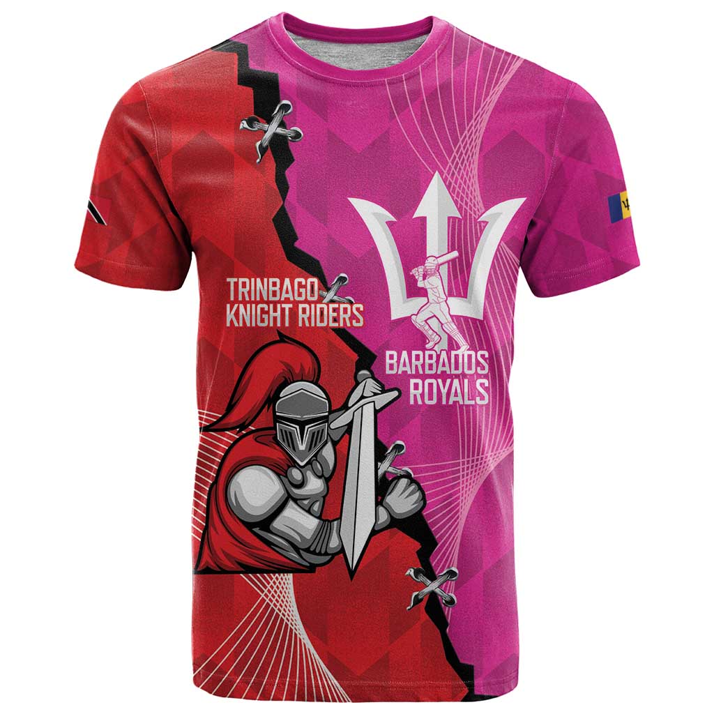 Barbados and Trinbago Cricket Personalized T Shirt Royals Knight Riders Together - Wonder Print Shop