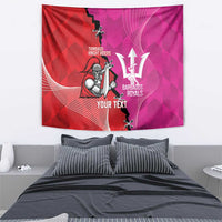 Barbados and Trinbago Cricket Personalized Tapestry Royals Knight Riders Together - Wonder Print Shop