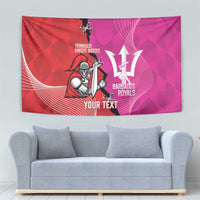 Barbados and Trinbago Cricket Personalized Tapestry Royals Knight Riders Together - Wonder Print Shop