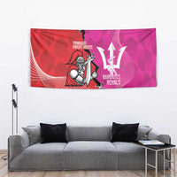 Barbados and Trinbago Cricket Personalized Tapestry Royals Knight Riders Together - Wonder Print Shop