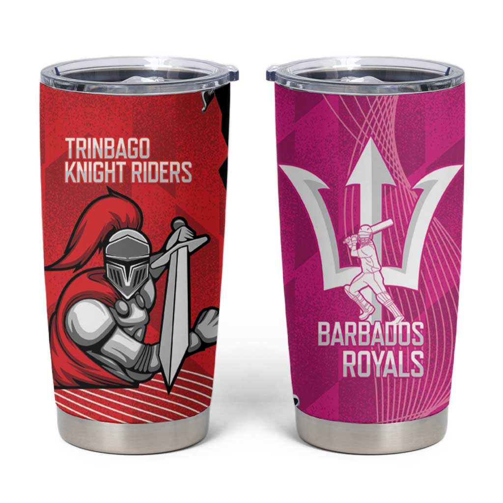 Barbados and Trinbago Cricket Tumbler Cup Royals Knight Riders Together - Wonder Print Shop