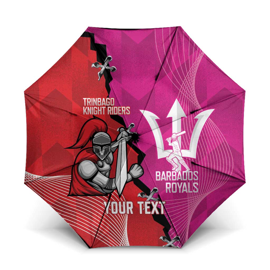 Barbados and Trinbago Cricket Personalized Umbrella Royals Knight Riders Together - Wonder Print Shop