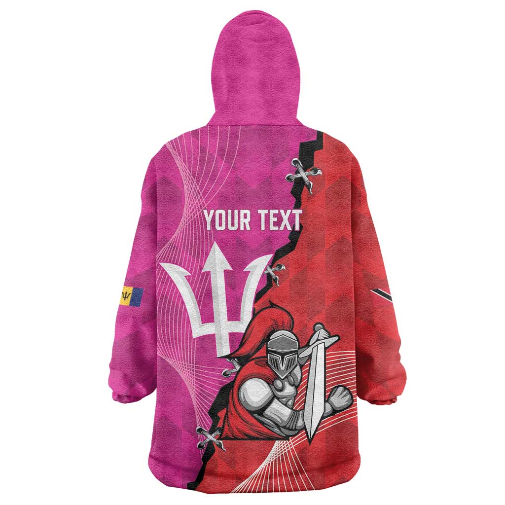 Barbados and Trinbago Cricket Personalized Wearable Blanket Hoodie Royals Knight Riders Together - Wonder Print Shop
