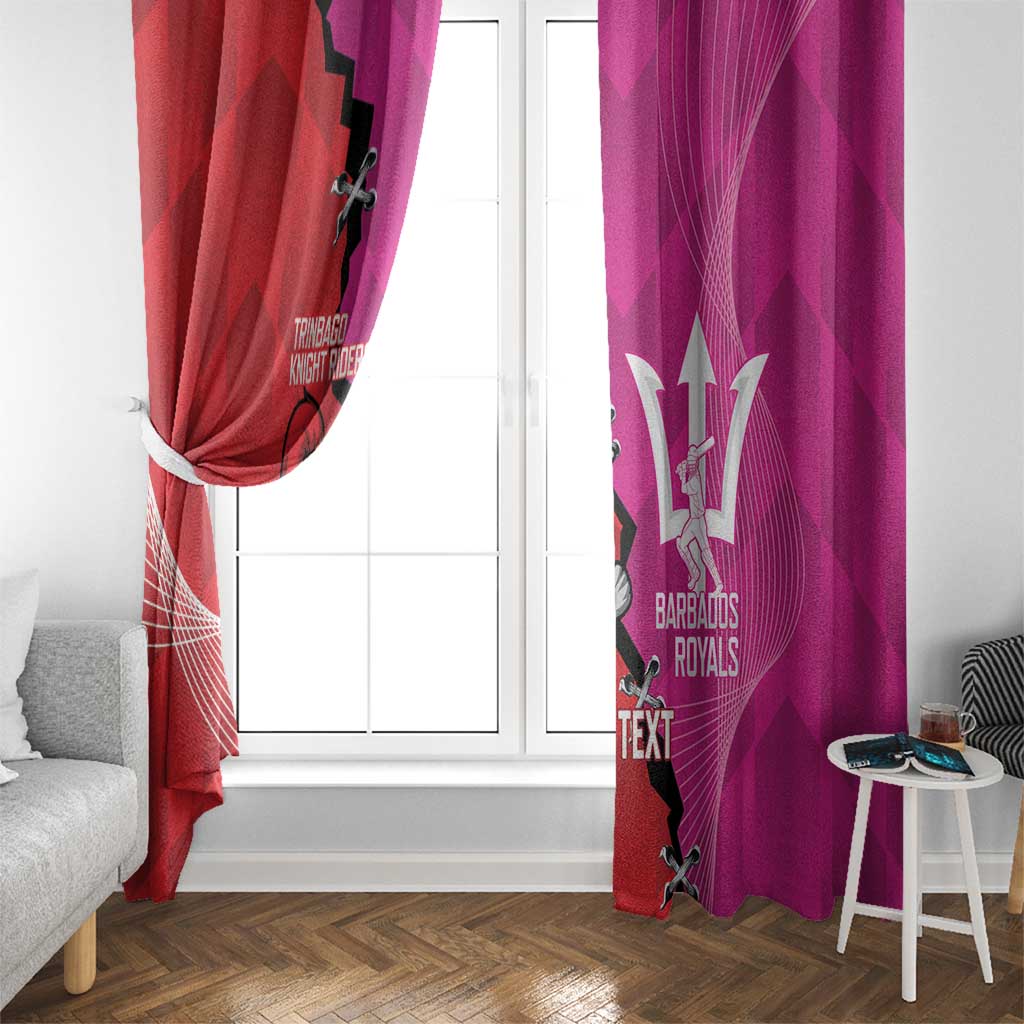 Barbados and Trinbago Cricket Personalized Window Curtain Royals Knight Riders Together - Wonder Print Shop