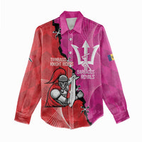 Barbados and Trinbago Cricket Personalized Women Casual Shirt Royals Knight Riders Together - Wonder Print Shop
